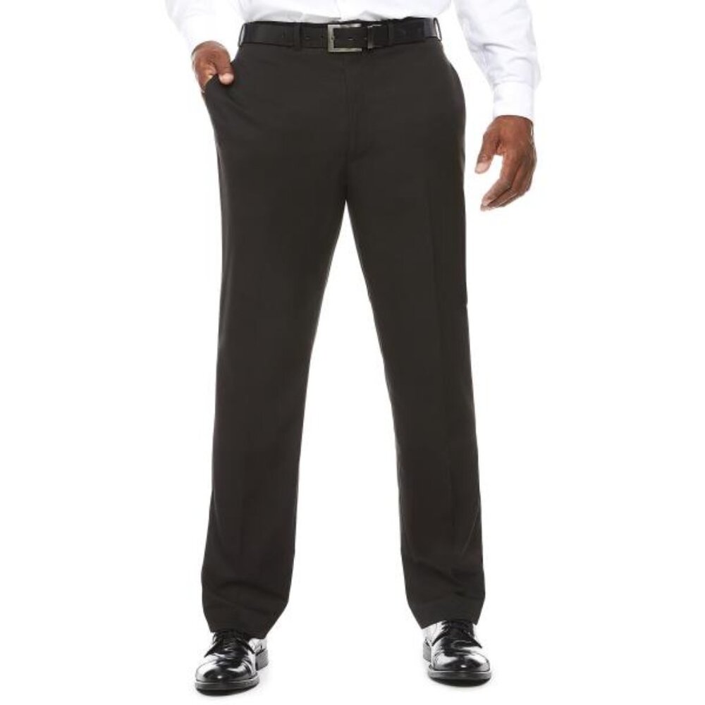 Collection by Michael Strahan Flat Front Pants-Big and Tall In Black NWT